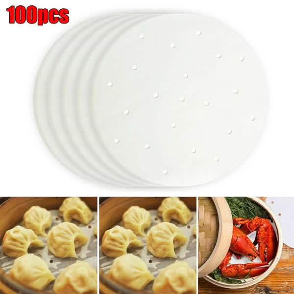 100 Stück: Backpapier für die Heißluftfritteuse