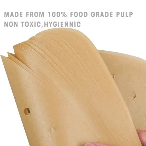 100 Stück: Backpapier für die Heißluftfritteuse