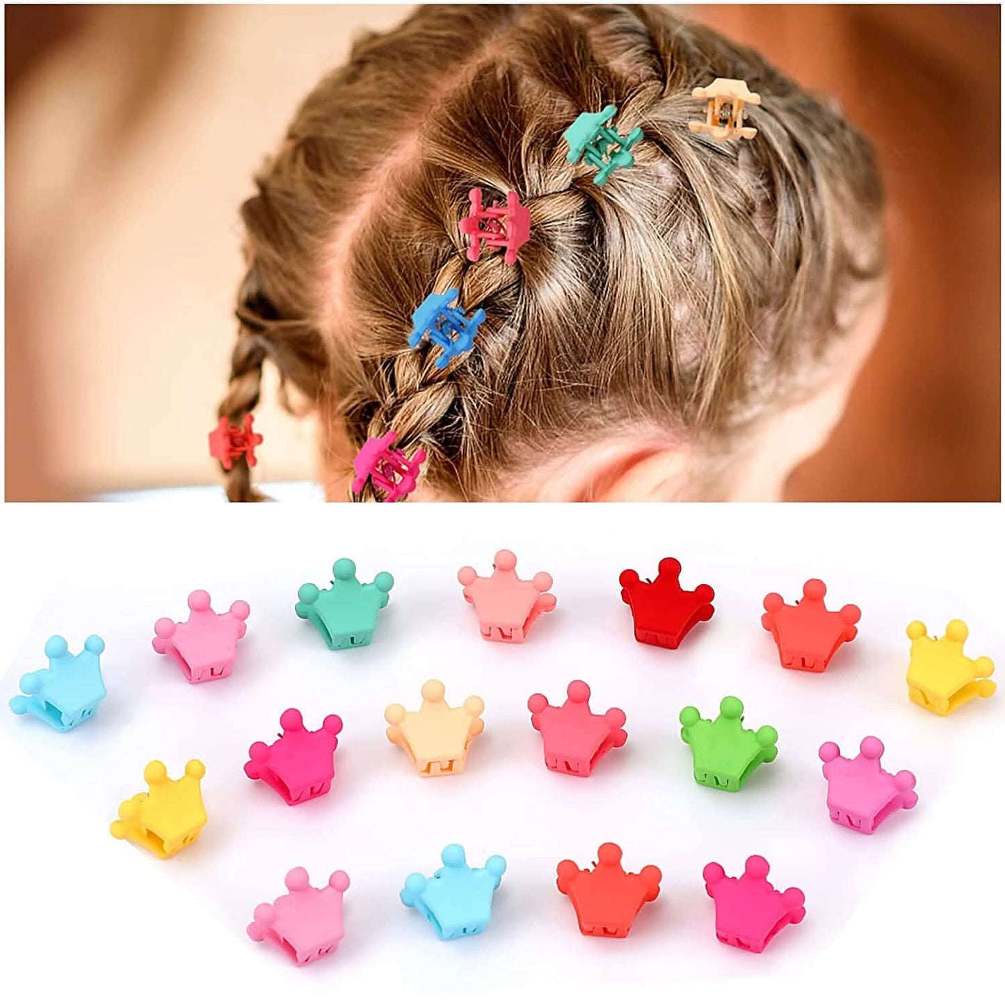 100 Stück: Rutschfeste bunte Mini-Haarklammern Haarspangen Zubehör