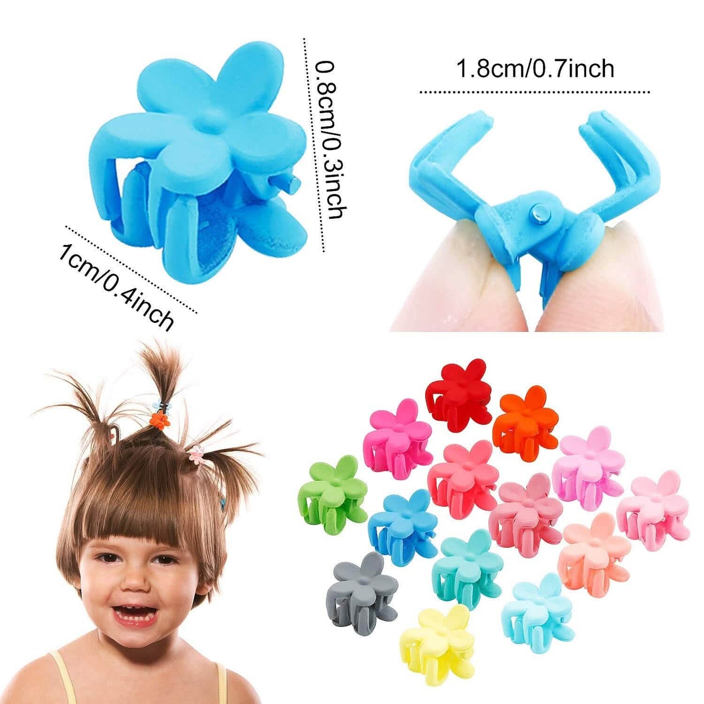 100 Stück: Rutschfeste bunte Mini-Haarklammern Haarspangen Zubehör
