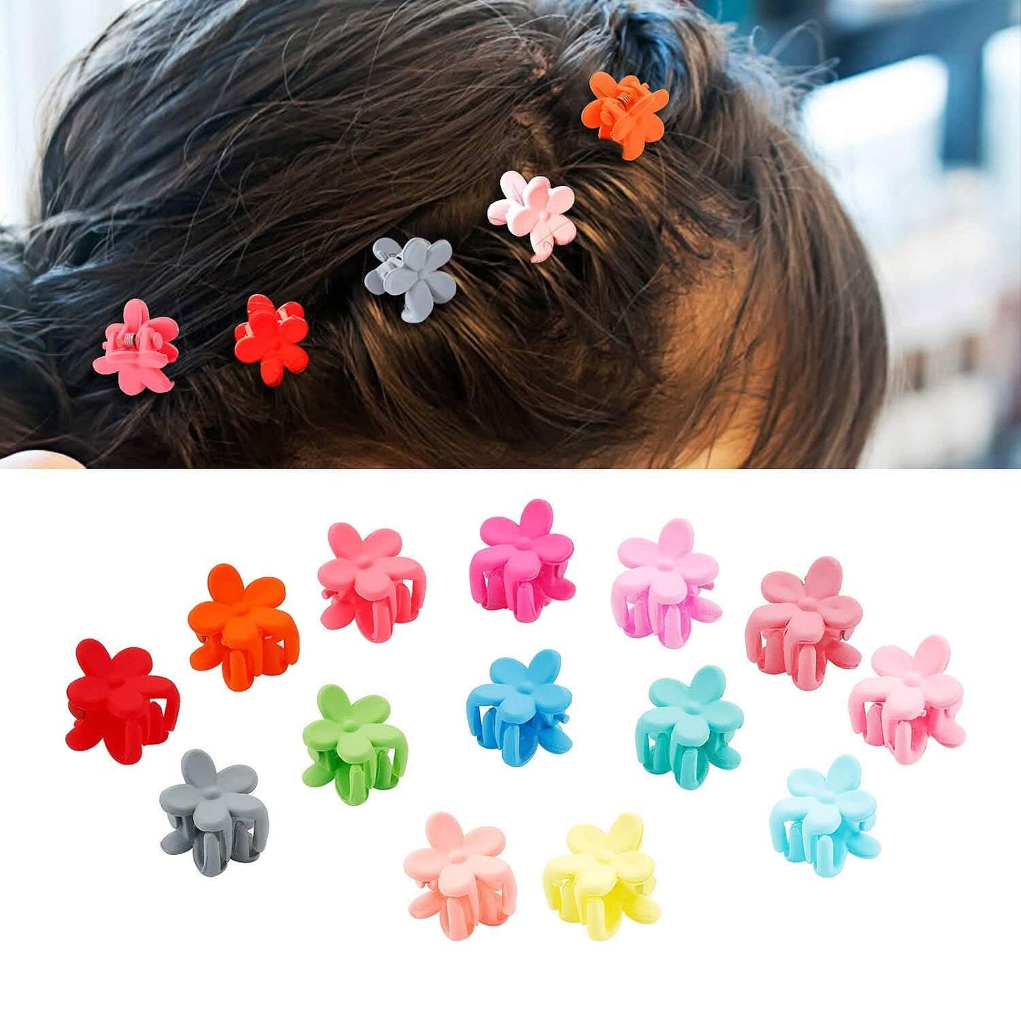 100 Stück: Rutschfeste bunte Mini-Haarklammern Haarspangen Zubehör