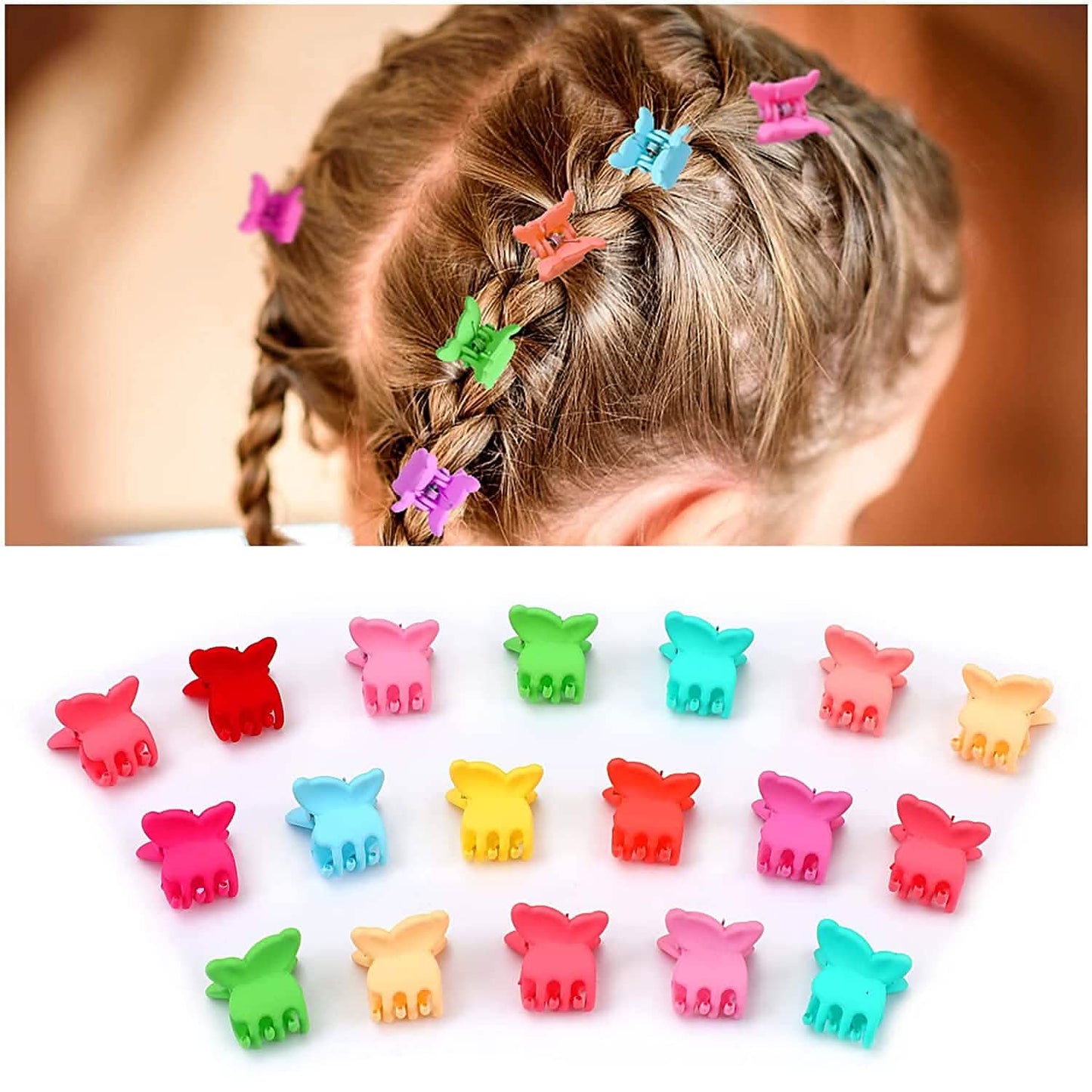 100 Stück: Rutschfeste bunte Mini-Haarklammern Haarspangen Zubehör