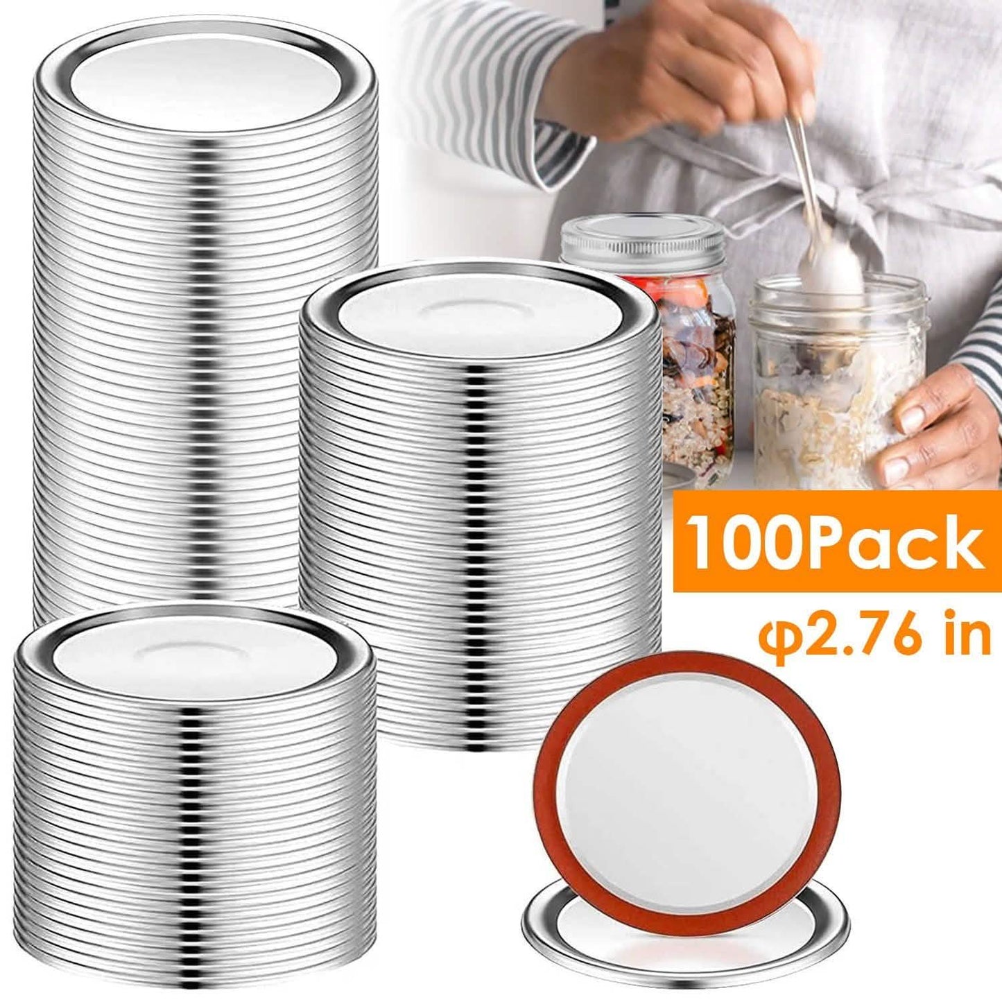 100er-Pack: Einmachdeckel mit Standardöffnung