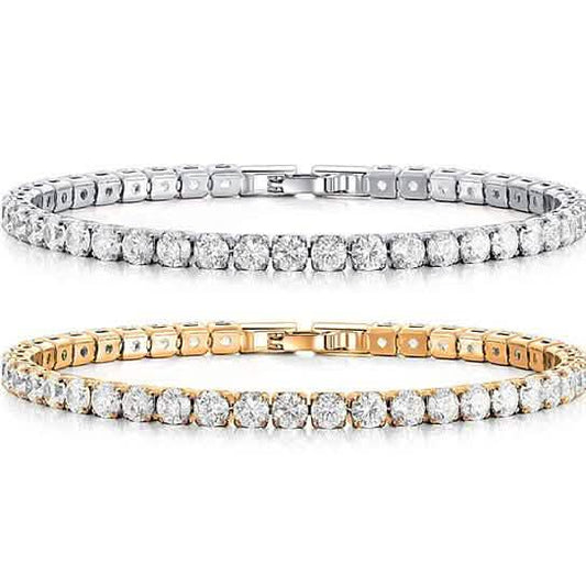 10.00 CTTW Tennisarmband mit runden Diamanten
