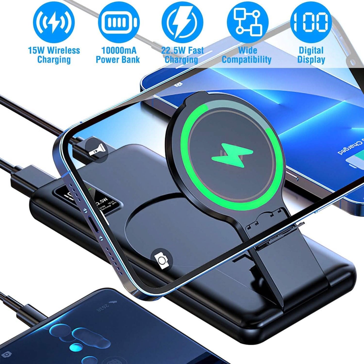 1000 mAh kabellose faltbare Powerbank