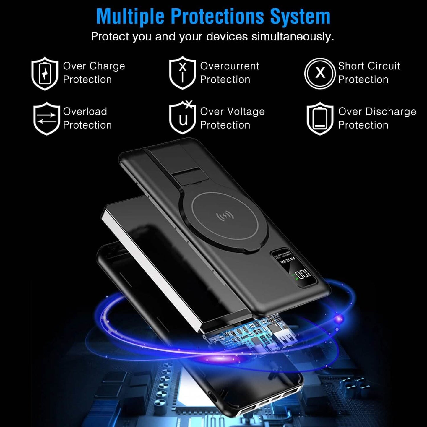 1000 mAh kabellose faltbare Powerbank
