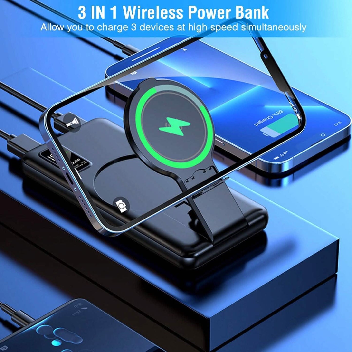 1000 mAh kabellose faltbare Powerbank