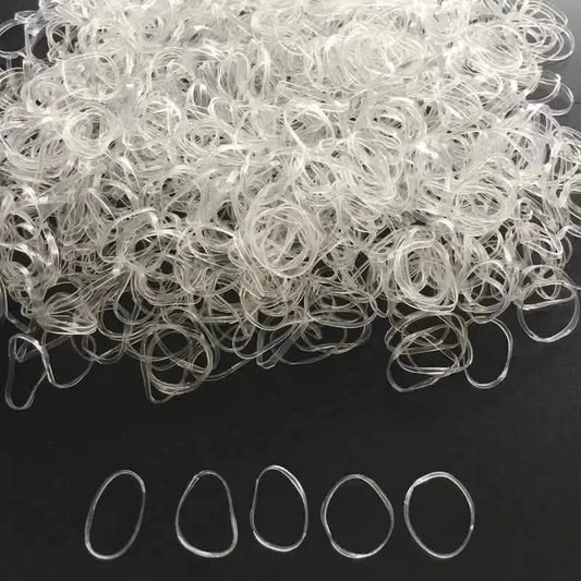 1000 Stück: Klare elastische Haargummis Transparente Mini-Haarbänder Kleine Stretch-Haarbänder für Frauen