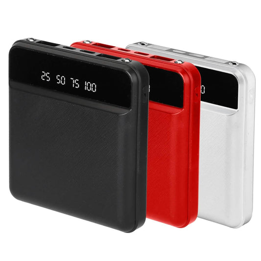 10000 mAh Tragbare Powerbank Mini mit zwei USB-Anschlüssen LCD-Anzeige