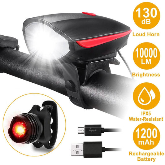 10000LM Fahrradscheinwerfer USB wiederaufladbar
