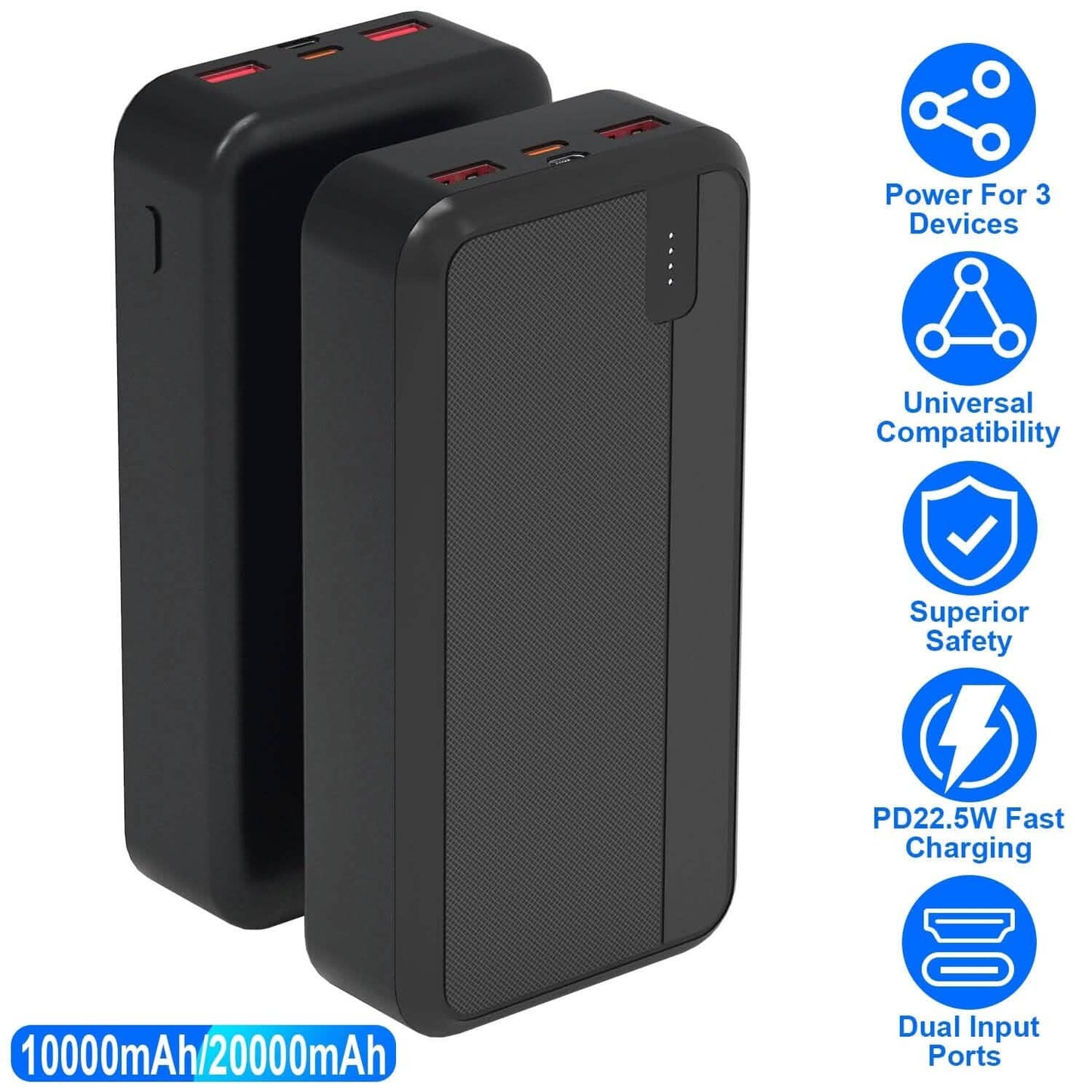 10000mAh oder 20000mAh PD22.5W Schnelllade-Powerbank