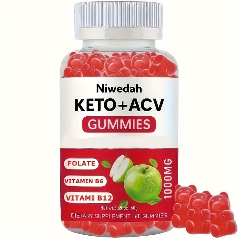 1000mg Keto+ACV Niwedah Apfelessig Gummibärchen