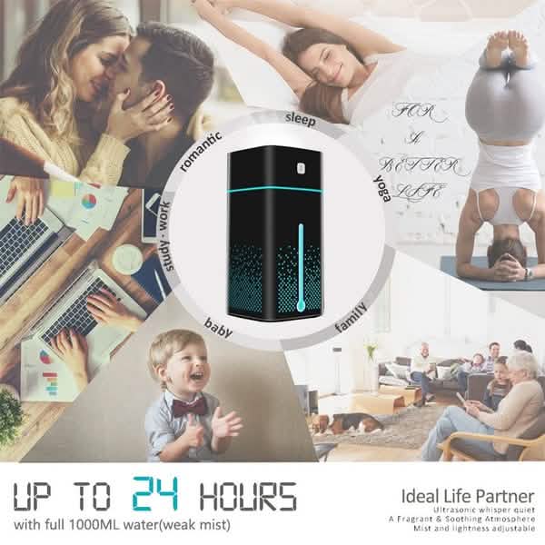 1000ml USB Elektrischer Diffusor Luftbefeuchter