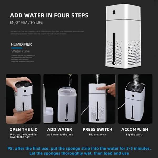1000ml USB Elektrischer Diffusor Luftbefeuchter