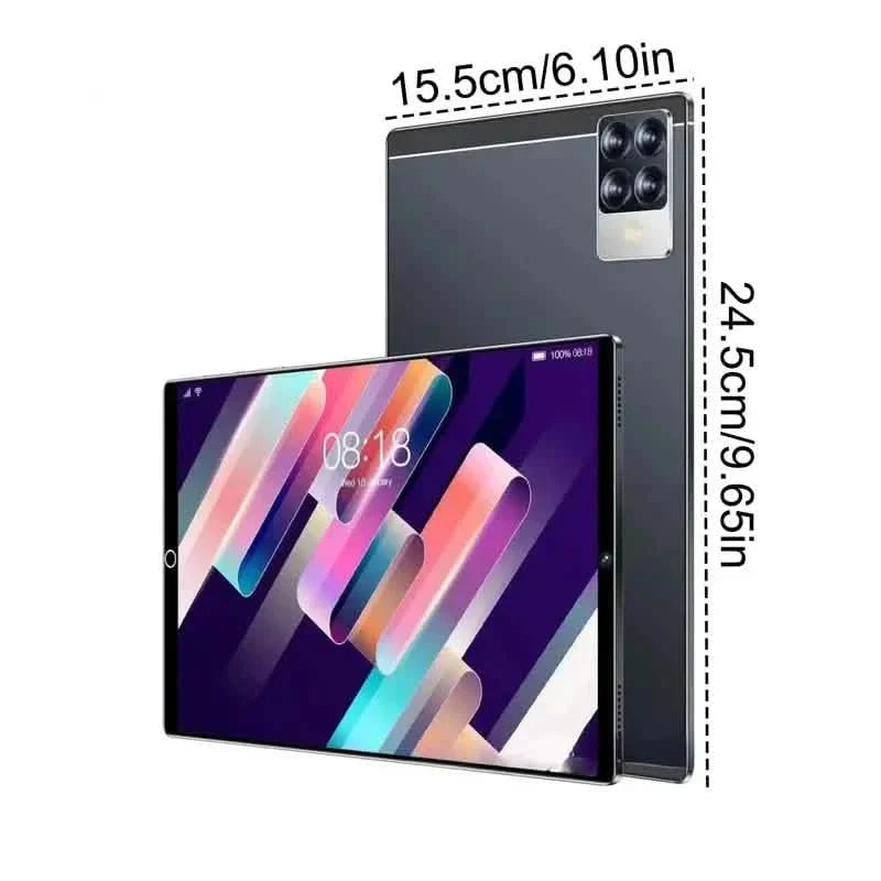 10,1-Zoll Smart 5G Tablet – Dual-SIM-Kartensteckplätze, 8 GB RAM, 256 GB Speicher, 24 MP + 48 MP Kamera + mehr