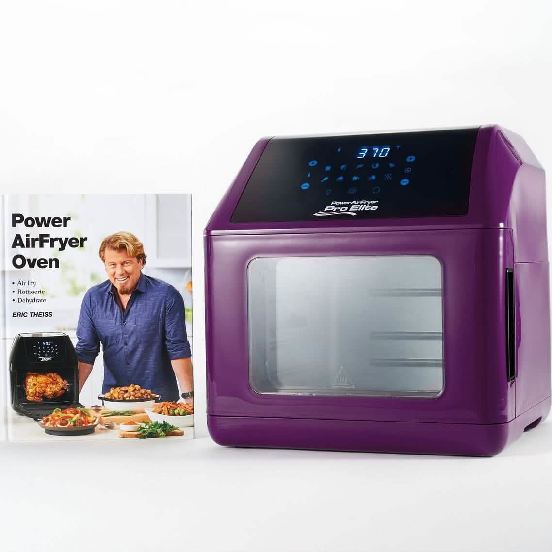 Power Air Fryer 10-in-1 Pro Elite Oven 5,7 l mit Kochbuch (Generalüberholt)