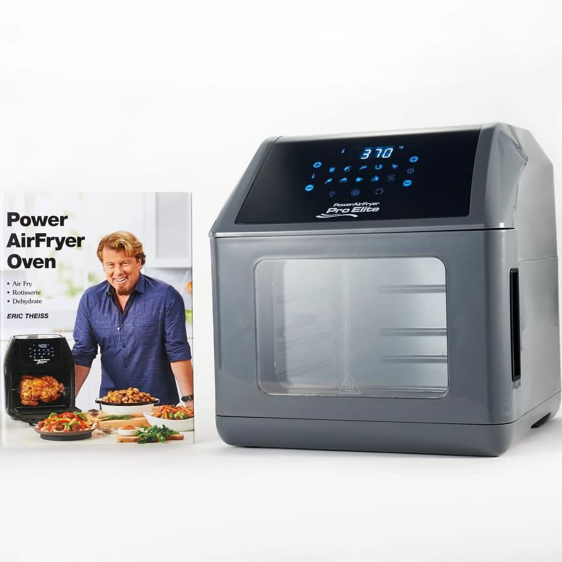 Power Air Fryer 10-in-1 Pro Elite Oven 5,7 l mit Kochbuch (Generalüberholt)