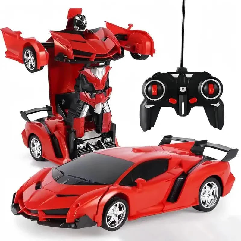 1:18 Ferngesteuertes verformbares Roboterauto mit LED-Leuchten – 360°-Drift, USB wiederaufladbar
