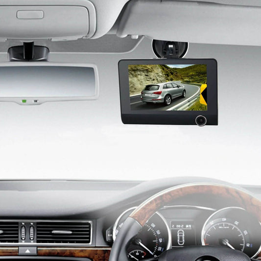 1080P 4" Dual-Objektiv HD Auto DVR Rückfahrkamera Video Armaturenbrett-Kamera Recorder G-Sensor