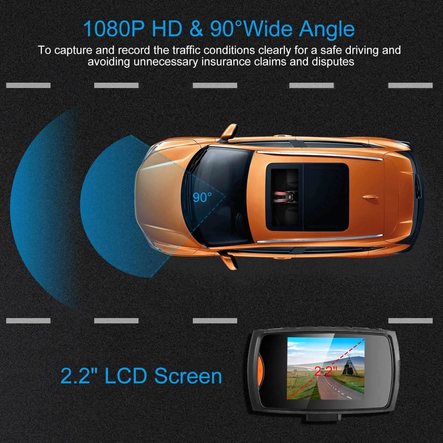 1080P Auto-DVR-Kamera Armaturenbrett-Kamera