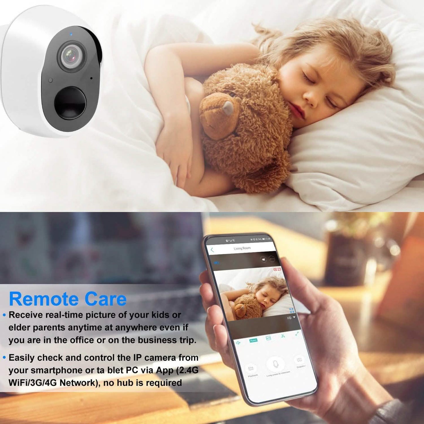 1080P FHD WLAN IP Zwei-Wege-Audio-Überwachungskamera