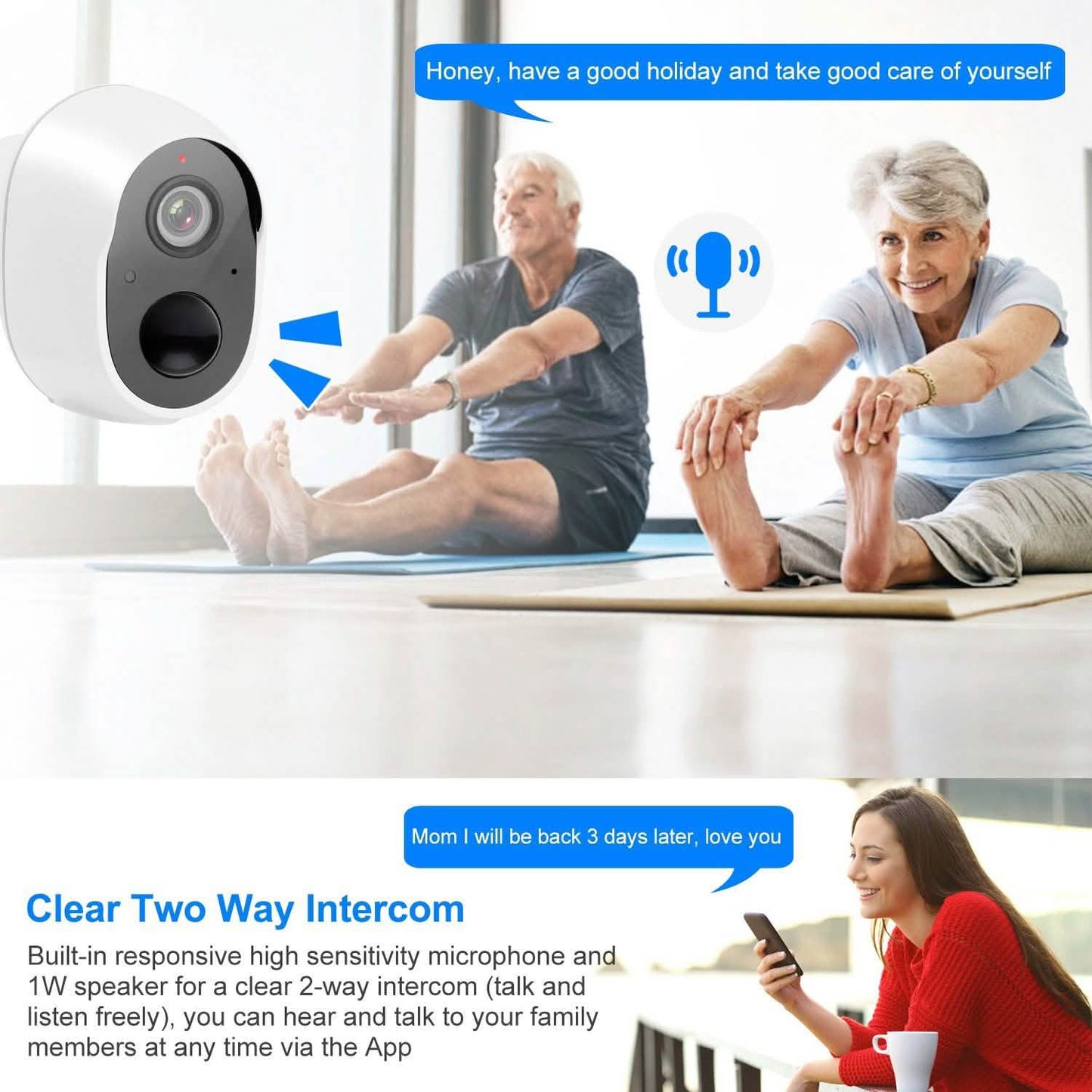 1080P FHD WLAN IP Zwei-Wege-Audio-Überwachungskamera