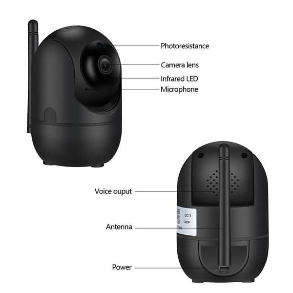 1080P Intelligente Tracking-Überwachungskamera für Zuhause HD WLAN PTZ-Kamera