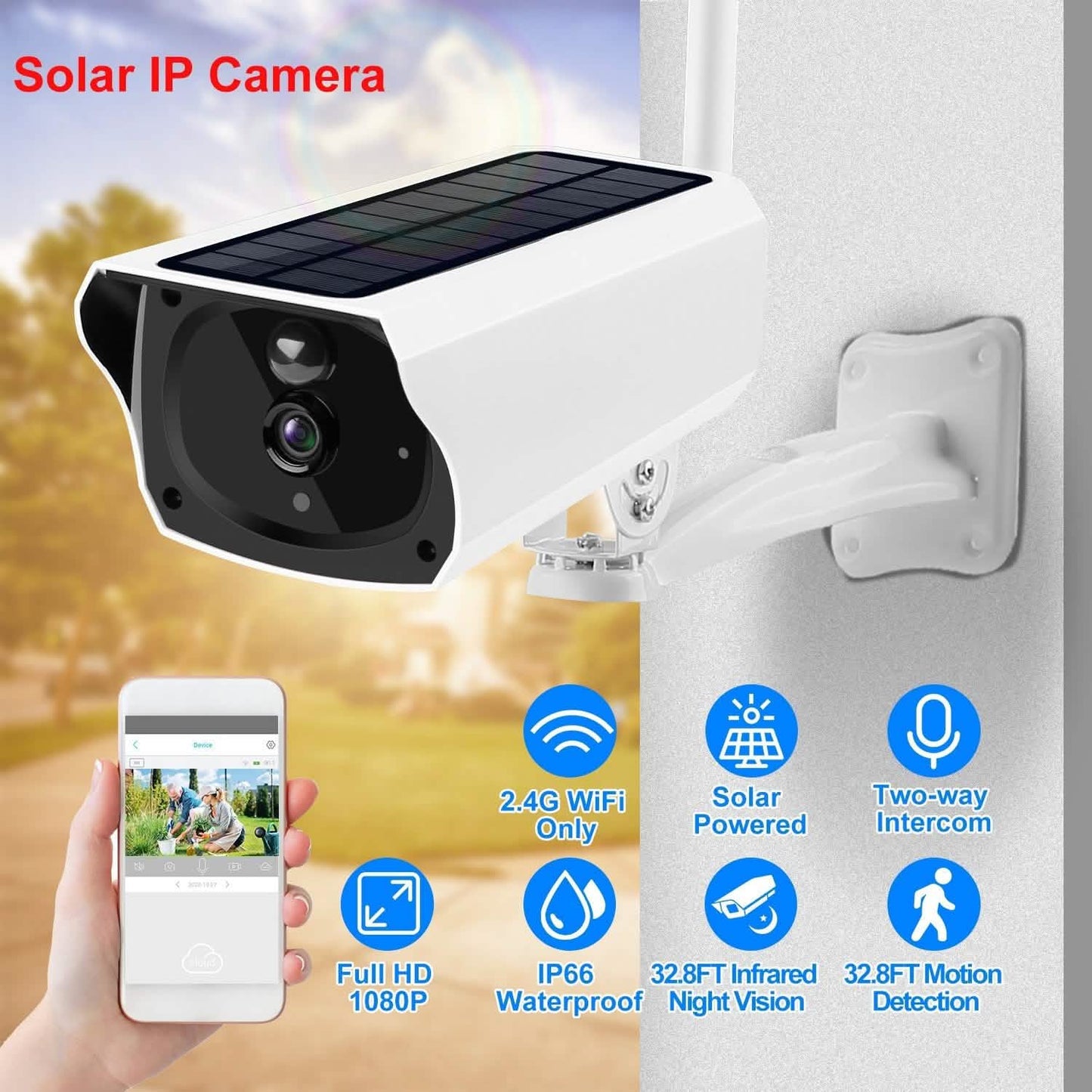 1080P Solarbetriebene WLAN-IP-Kamera