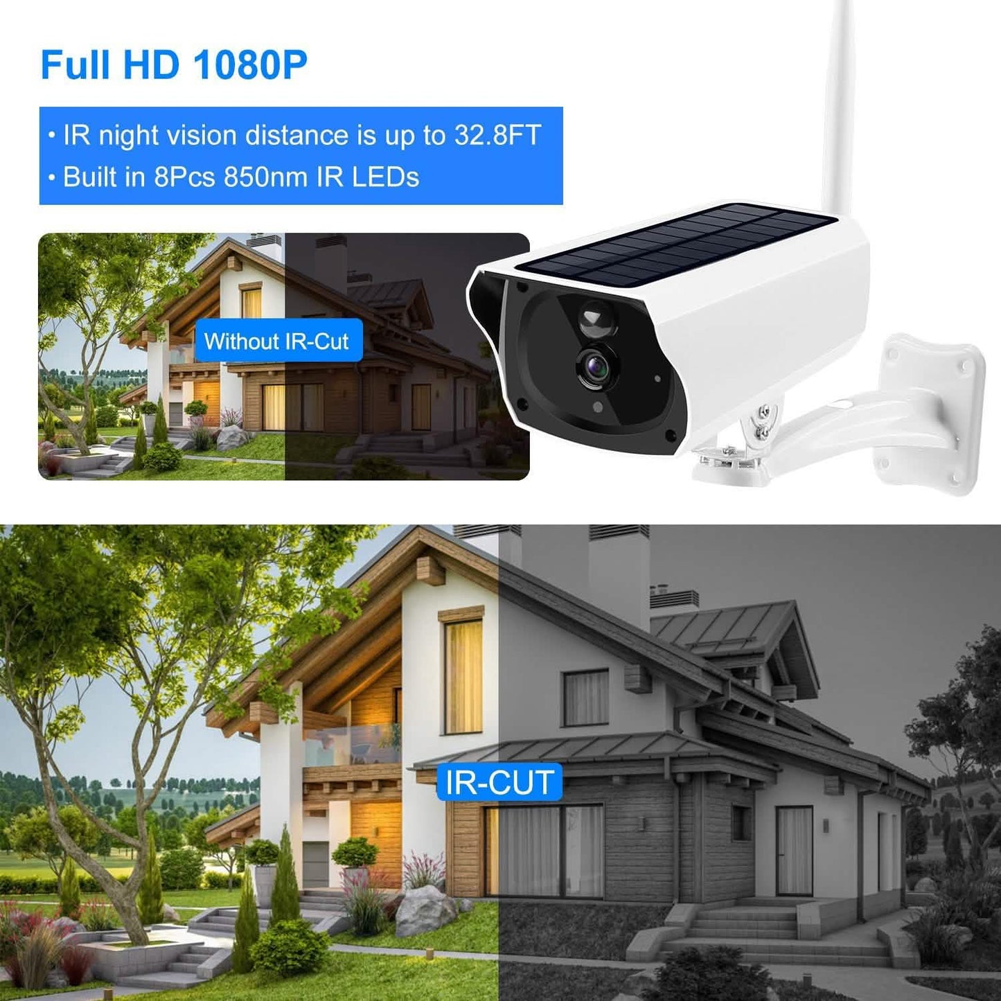 1080P Solarbetriebene WLAN-IP-Kamera