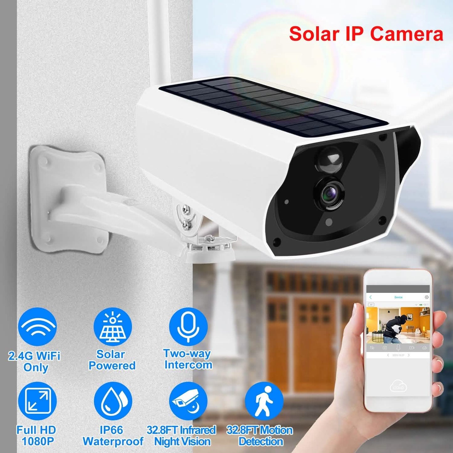 1080P Solarbetriebene WLAN-IP-Kamera