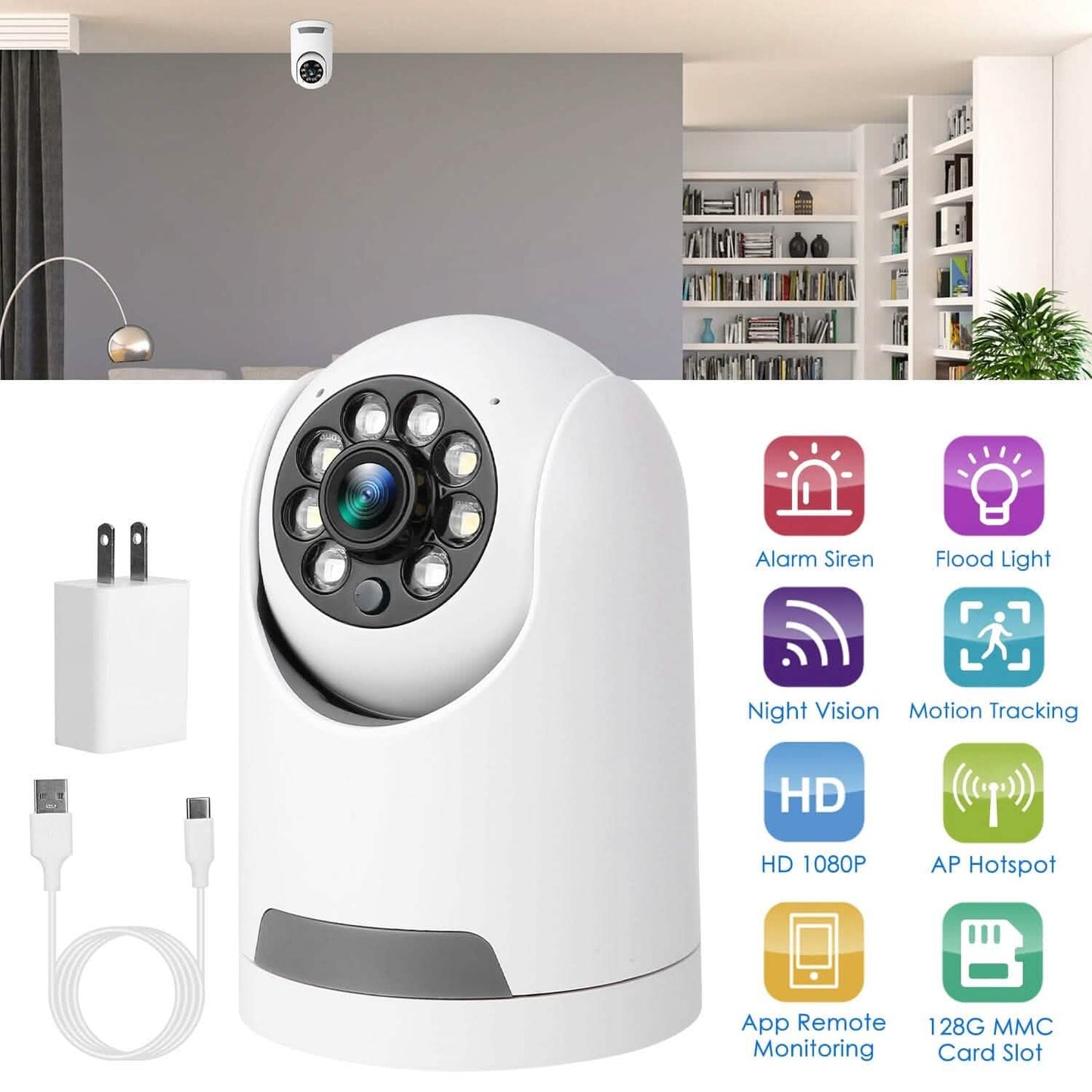 1080P WLAN IP Kamera Schwenk-Neige-Sicherheitsüberwachungskamera