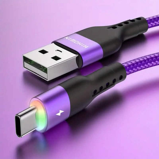 3 m LED-Schnellladekabel Typ C mit High-Speed LED-Anzeige