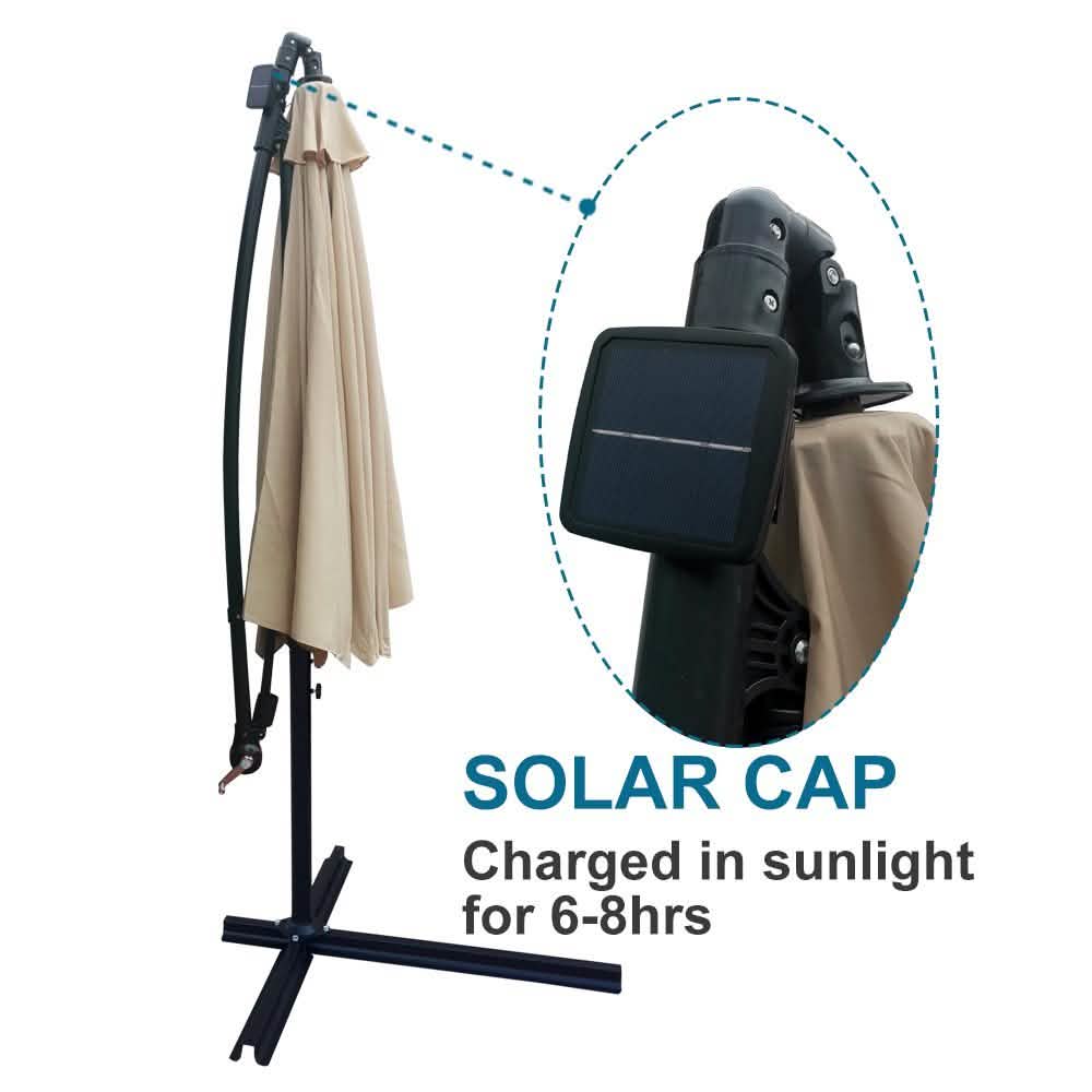 10ft Solarbetriebener Sonnenschirm