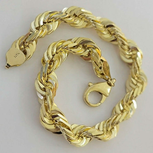 10 Karat massives Gelbgold 8" 6MM Seilarmband