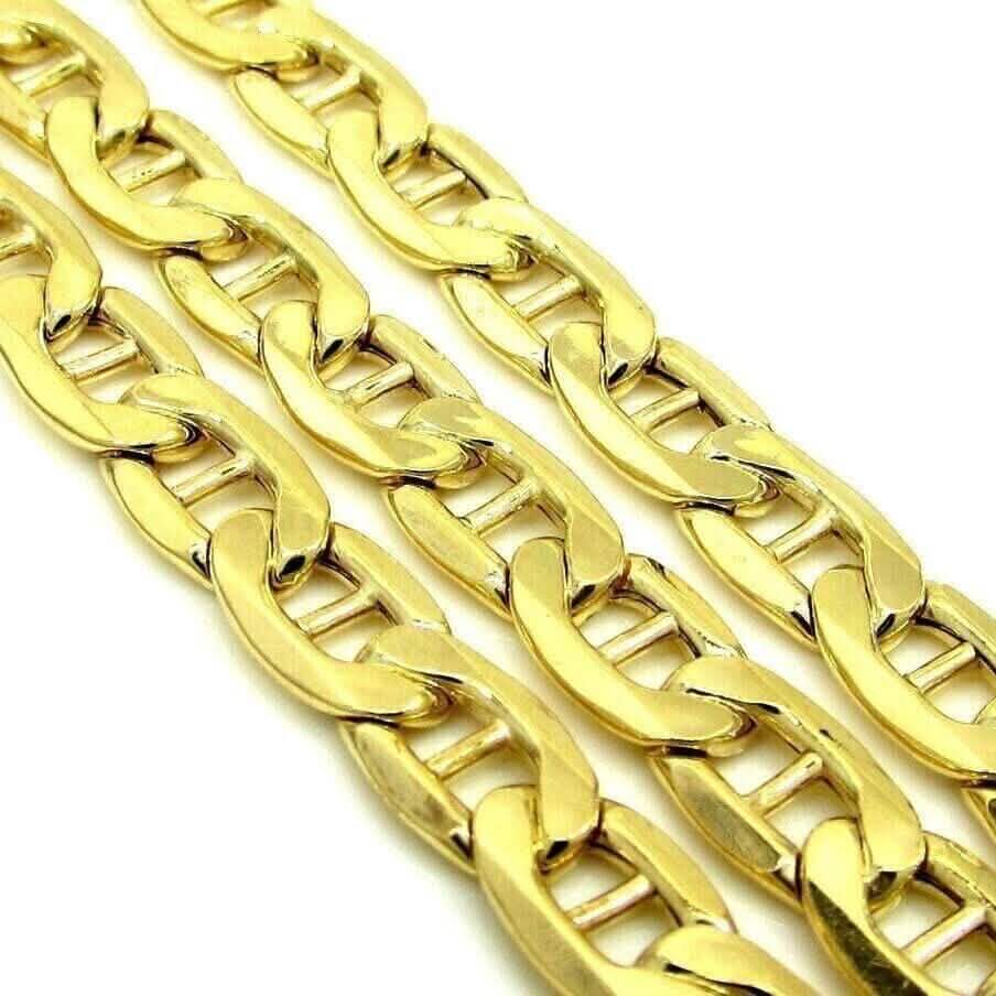 10K Gelbgold Marineanker-Kettenhalskette