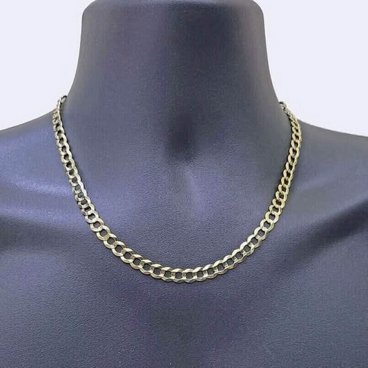 10K Gelbgold Miami Cuban Gliederkette 6mm Halskette
