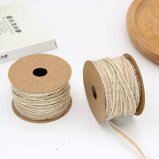 10m/Rolle Breite 0,5cm Juteband Rolle Sackleinenband mit Spitze Vintage Rustikale Hochzeitsdekoration