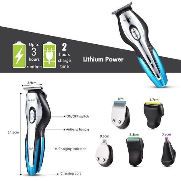 11-in-1 Professioneller schnell aufladbarer Haarschneider Haartrimmer Kabellos