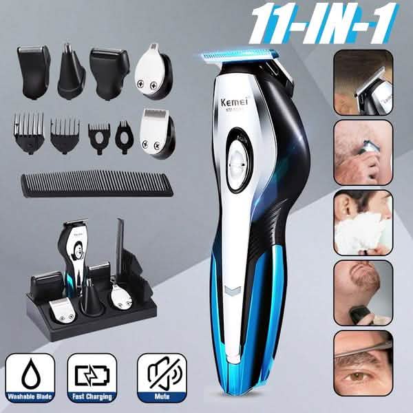 11-in-1 Professioneller schnell aufladbarer Haarschneider Haartrimmer Kabellos