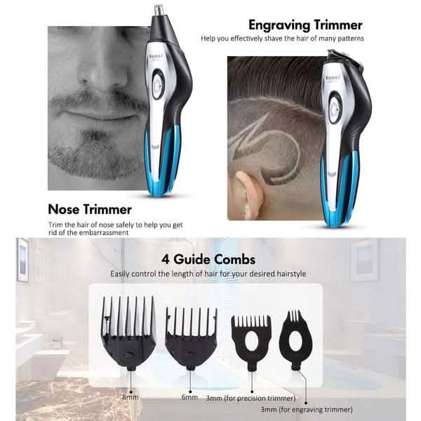 11-in-1 Professioneller schnell aufladbarer Haarschneider Haartrimmer Kabellos