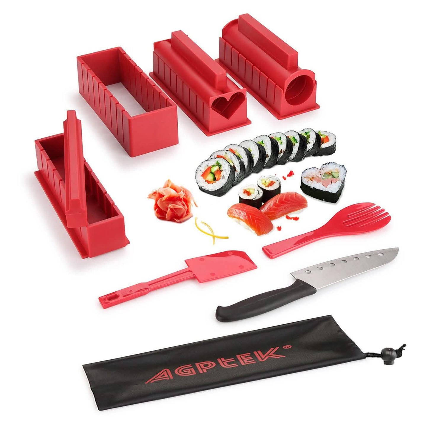11-teilig: Sushi-Zubereitungsset Sushi-Rollen mit Premium-Sushimesser