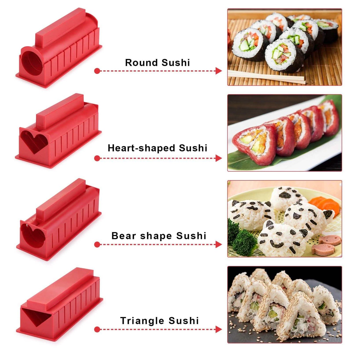 11-teilig: Sushi-Zubereitungsset Sushi-Rollen mit Premium-Sushimesser