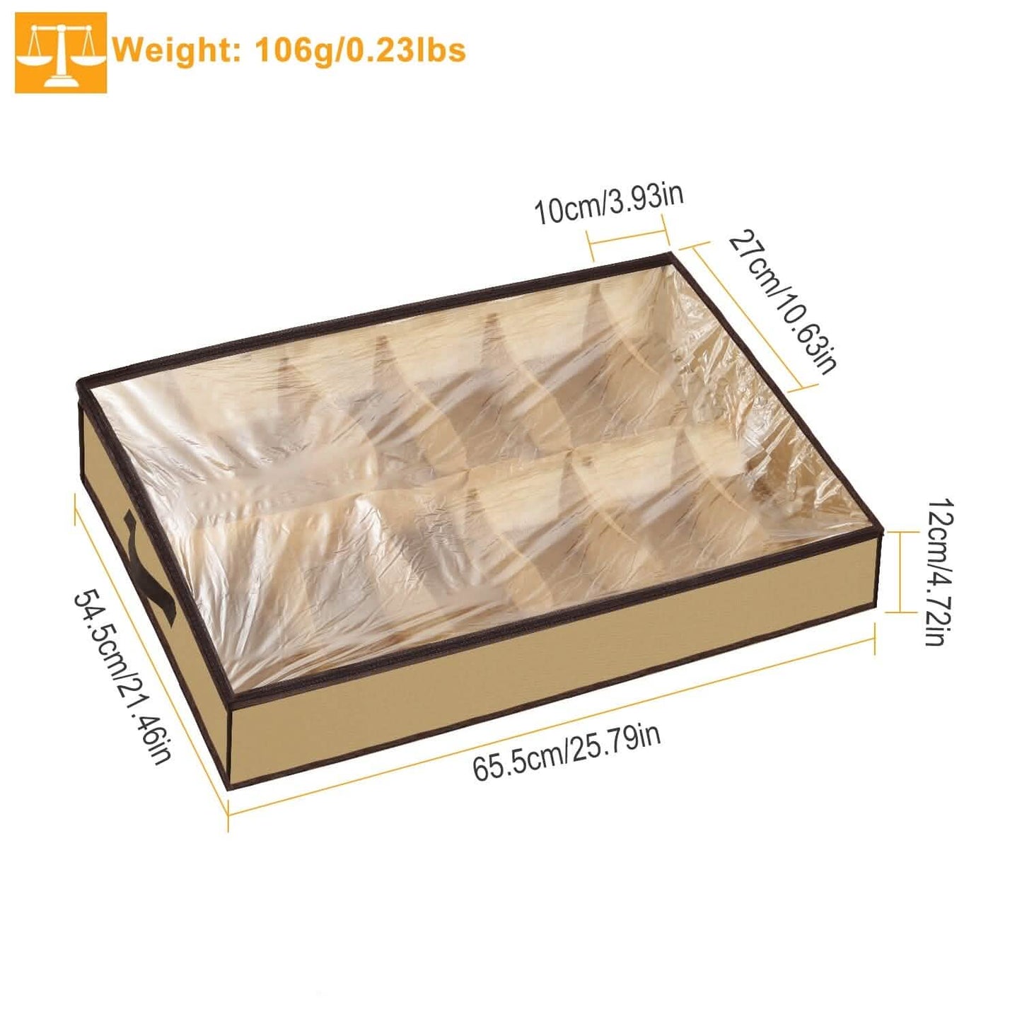 12-Fächer-Schuh-Organizer für unter das Bett