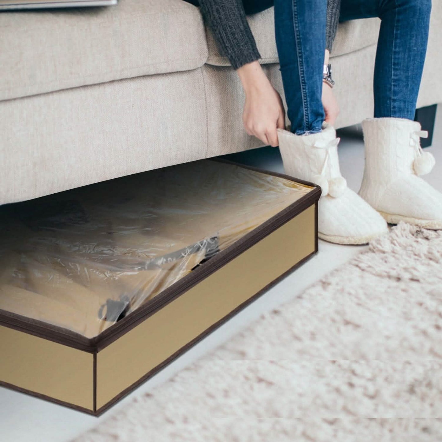 12-Fächer-Schuh-Organizer für unter das Bett