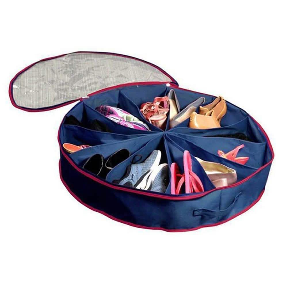 12-Fächer-Rundschuh-Organizer