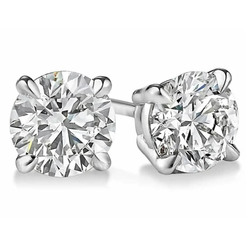 1/2 Karat echter, natürlicher, runder Diamant-Solitär, 14K Gold Ohrstecker