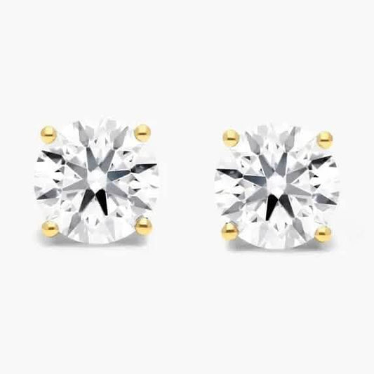 1/2 Karat echter, natürlicher, runder Diamant-Solitär, 14K Gold Ohrstecker