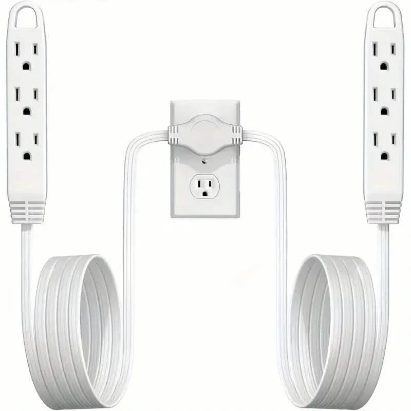 3,6 m langes Verlängerungskabel mit Steckdosenleiste, 1,8 m pro Seite, 13A 125V 1625W