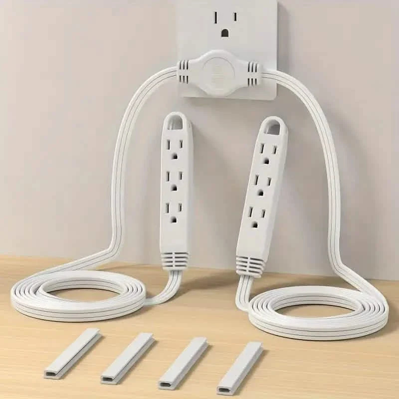 3,6 m langes Verlängerungskabel mit Steckdosenleiste, 1,8 m pro Seite, 13A 125V 1625W