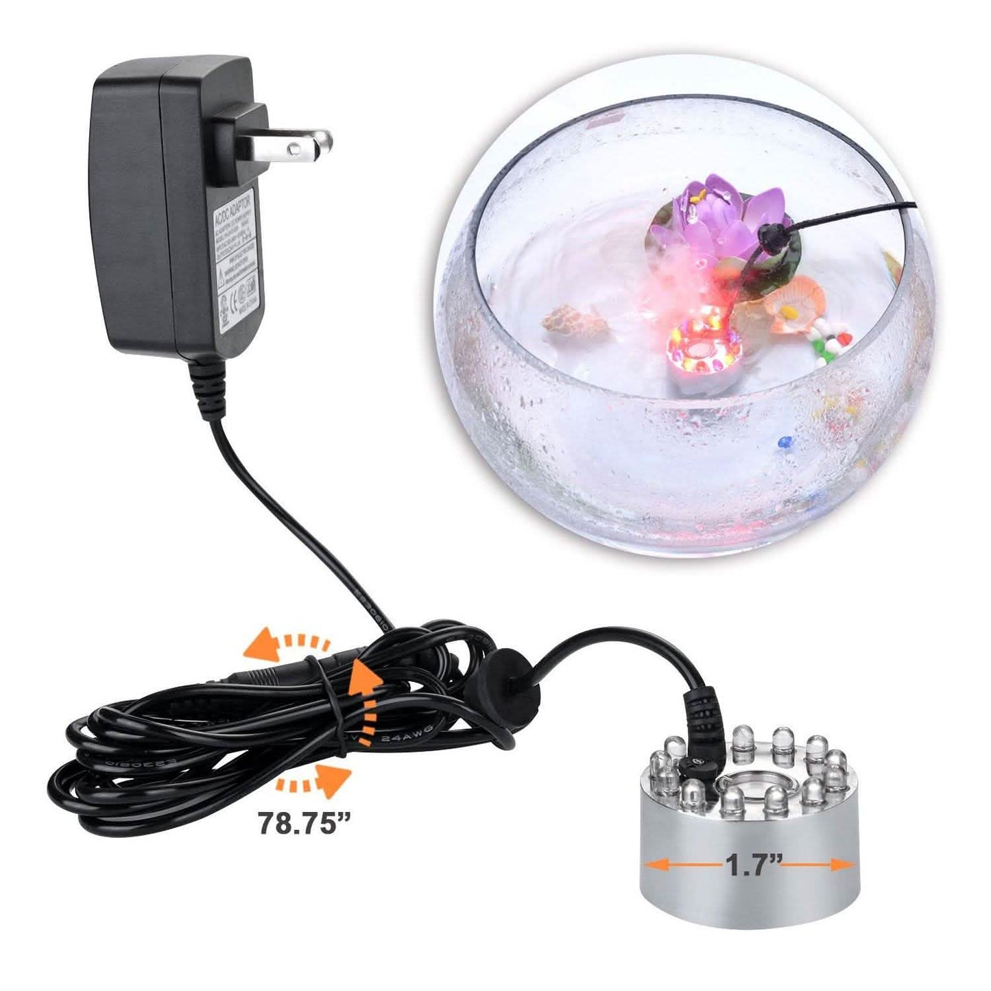 Nebelmaschine mit 12 LED-Farbwechsel